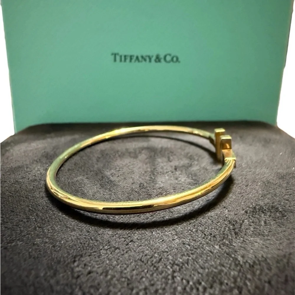 Tiffany & Co. T Wire Pave Diamond Bracelet 6.5